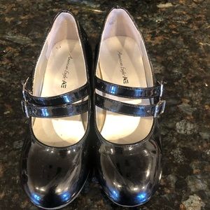 Little girl size 11 black high heels